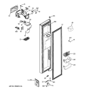 FREEZER DOOR Diagram and Parts List for ZHE25NGWAFNB  General Electric Refrigerator