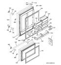 DOOR Diagram and Parts List for ZICP360NXALH  General Electric Refrigerator