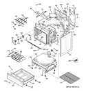 BODY PARTS Diagram and Parts List for JB650DP2WW  General Electric Range