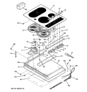CONTROL PANEL & COOKTOP Diagram and Parts List for PCP932BM3BB  General Electric Cooktop