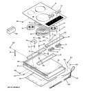 CONTROL PANEL & COOKTOP Diagram and Parts List for JCP346SM3SS  General Electric Cooktop
