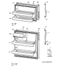 DOORS Diagram and Parts List for HTN17BBZ2LCC  Hotpoint Refrigerator