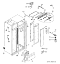FRESH FOOD SECTION Diagram and Parts List for ZISB360DXB  General Electric Refrigerator