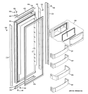 FRESH FOOD DOOR Diagram and Parts List for ZISB480DXB  General Electric Refrigerator