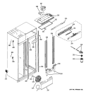 FRESH FOOD SECTION Diagram and Parts List for ZISB480DXB  General Electric Refrigerator