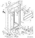 CASE PARTS Diagram and Parts List for ZISB480DXB  General Electric Refrigerator