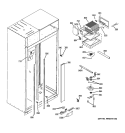 FREEZER SECTION Diagram and Parts List for ZISS360NXBSS  General Electric Refrigerator