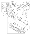 ICE MAKER & DISPENSER Diagram and Parts List for ZISS480DXBSS  General Electric Refrigerator