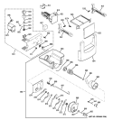 ICE MAKER & DISPENSER Diagram and Parts List for ZISW360DXB  General Electric Refrigerator