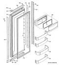 FRESH FOOD DOOR Diagram and Parts List for ZISW420DXB  General Electric Refrigerator