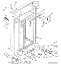 CASE PARTS Diagram and Parts List for ZISW480DXB  General Electric Refrigerator
