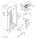 FREEZER SECTION Diagram and Parts List for ZSEB420DYB  General Electric Refrigerator