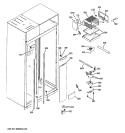FREEZER SECTION Diagram and Parts List for ZSEB480DYB  General Electric Refrigerator