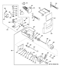 ICE MAKER & DISPENSER Diagram and Parts List for ZSEB480DYB  General Electric Refrigerator
