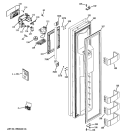 FREEZER DOOR Diagram and Parts List for ZSEP420DYBSS  General Electric Refrigerator