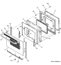 DOOR Diagram and Parts List for JB740DP2BB  General Electric Range