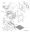 LOWER OVEN Diagram and Parts List for JKP35SP3SS  General Electric Wall Oven