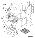 UPPER OVEN Diagram and Parts List for PK956SM5SS  General Electric Wall Oven
