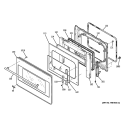 DOOR Diagram and Parts List for ZET2SM3SS  General Electric Wall Oven
