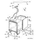 CABINET & EXTERIOR PARTS Diagram and Parts List for GSC3500R20BB  General Electric Dishwasher