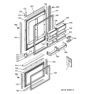 DOORS Diagram and Parts List for ZIC360NXARH  General Electric Refrigerator
