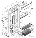FREEZER SECTION, TRIM & COMPONENTS Diagram and Parts List for ZIC360NXARH  General Electric Refrigerator