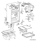 CABINET Diagram and Parts List for CTS17RBSHRWW  General Electric Refrigerator
