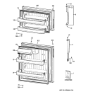 DOORS Diagram and Parts List for GTJ17BCT2RSA  General Electric Refrigerator