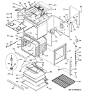 BODY WITH MICROWAVE SUPPORT Diagram and Parts List for PT970CM3CC  General Electric Microwave Oven Combo