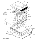 CONTROL PANEL & COOKTOP Diagram and Parts List for JP346SM3SS  General Electric Cooktop