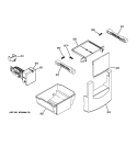 ICE MAKER & DISPENSER Diagram and Parts List for ZIS360NXB  General Electric Refrigerator
