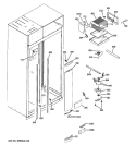 FREEZER SECTION Diagram and Parts List for ZSEP480DYBSS  General Electric Refrigerator