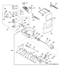 ICE MAKER & DISPENSER Diagram and Parts List for ZSEP480DYBSS  General Electric Refrigerator