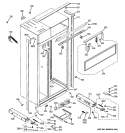 CASE PARTS Diagram and Parts List for ZSEP480DYBSS  General Electric Refrigerator