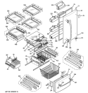 DOORS Diagram and Parts List for GDS22KCWAWW  General Electric Refrigerator