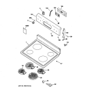 CONTROL PANEL & COOKTOP Diagram and Parts List for RB790SR1SA  Hotpoint Range