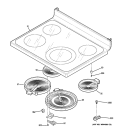 COOKTOP Diagram and Parts List for JB850SP2SS  General Electric Range
