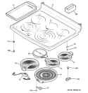COOKTOP Diagram and Parts List for PB979DP2BB  General Electric Range