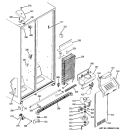 FREEZER SECTION Diagram and Parts List for GSL22JFZBLB  General Electric Refrigerator