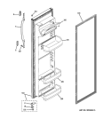 FRESH FOOD DOOR Diagram and Parts List for GSS25GFXJWW  General Electric Refrigerator