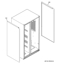 CLAD COMPONENTS Diagram and Parts List for CSHS6UGZBSS  General Electric Refrigerator