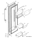 FRESH FOOD DOOR Diagram and Parts List for CSHS6UGZBSS  General Electric Refrigerator