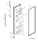 FRESH FOOD DOOR Diagram and Parts List for GSH22JFXJCC  General Electric Refrigerator