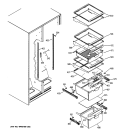 FRESH FOOD SHELVES Diagram and Parts List for GSH22JFXJCC  General Electric Refrigerator