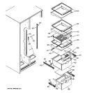 FRESH FOOD SHELVES Diagram and Parts List for GSH22JFXKCC  General Electric Refrigerator