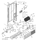 SEALED SYSTEM & MOTHER BOARD Diagram and Parts List for GSS20IETNBB  General Electric Refrigerator