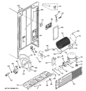 SEALED SYSTEM & MOTHER BOARD Diagram and Parts List for GSS25GFXABB  General Electric Refrigerator