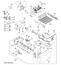 ICE MAKER & DISPENSER Diagram and Parts List for GSS25GFXIWW  General Electric Refrigerator