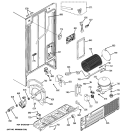 SEALED SYSTEM & MOTHER BOARD Diagram and Parts List for GSS25GFXIWW  General Electric Refrigerator