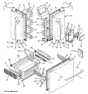 DOORS Diagram and Parts List for PFSF5PJZABB  General Electric Refrigerator